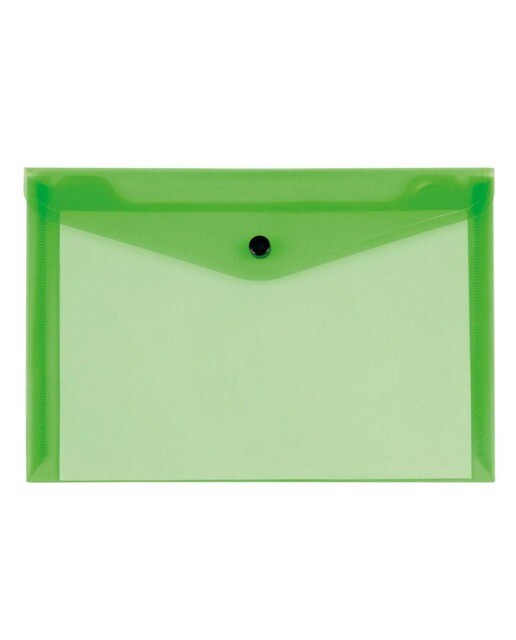 Capa Envelope A4, Porta Documentos, Polipropileno, Verde Transparente 1