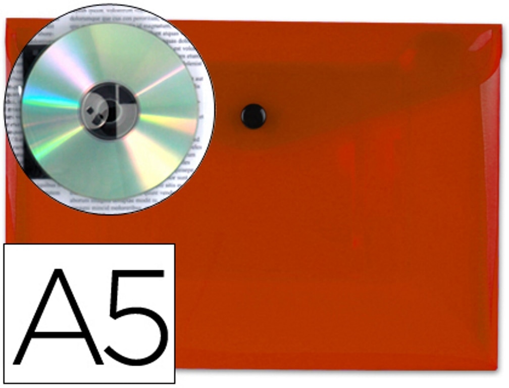 Capa Porta Documentos A5 com Velcro Vermelho Liderpapel 1