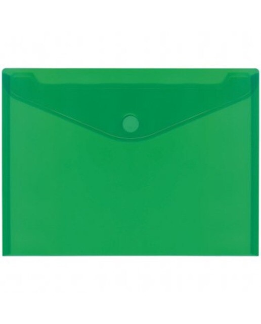 Envelope Plástico A4 Com Velcro Verde 1