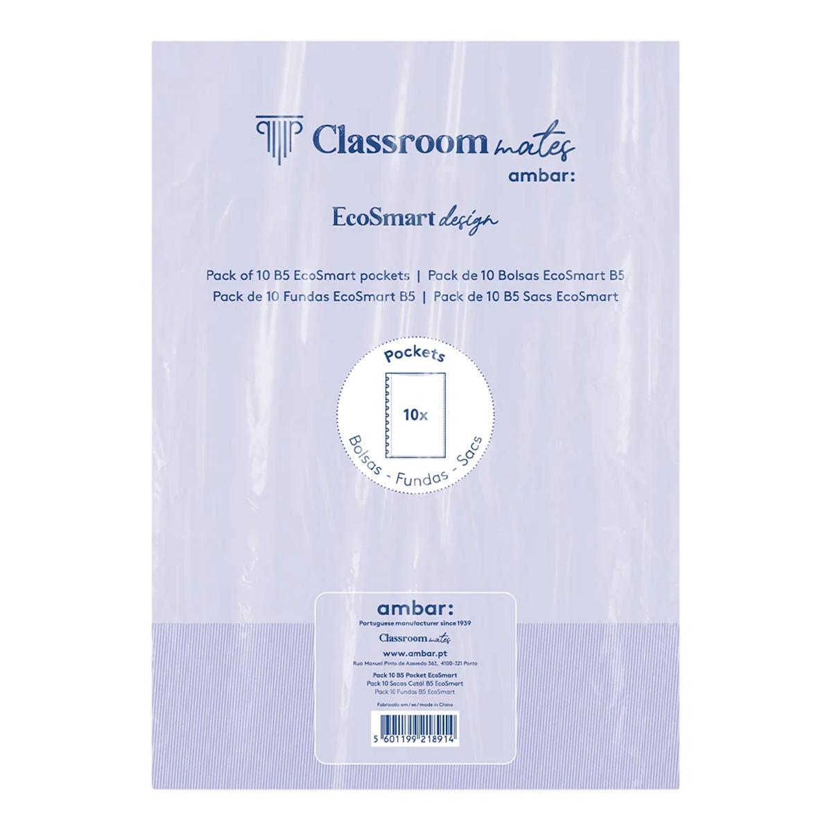Imagem 0 de Pack 10 bolsas multifunções PP para Caderno B5 Classroommates
