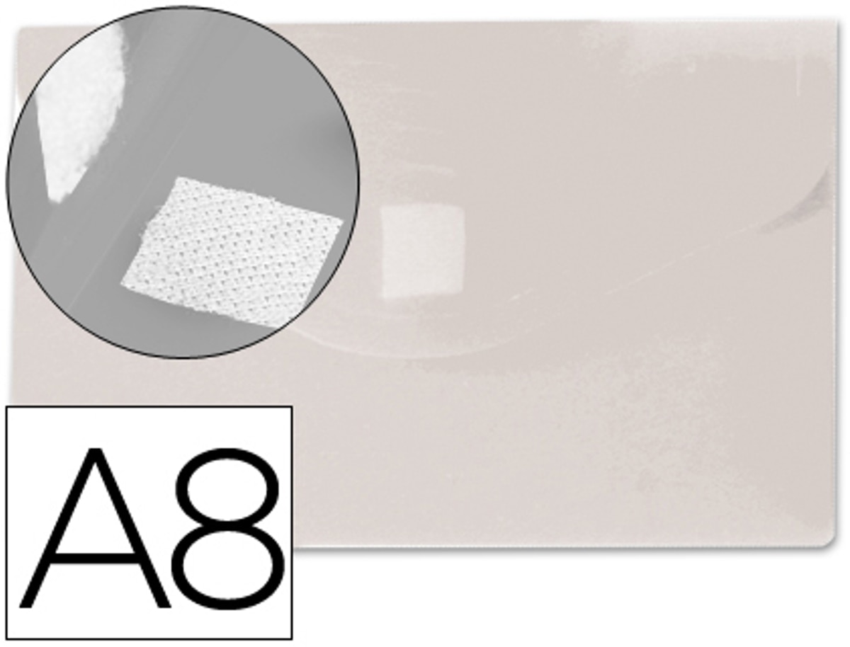 Bolsa A8 Porta Documentos com velcro Transparente, LiderPapel 1