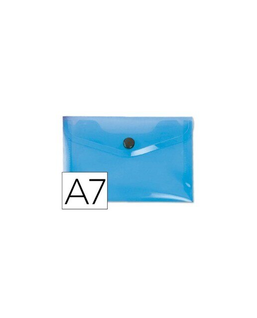 Bolsa A7 em Envelope, Polipropileno Azul Transparente, LiderPapel 1