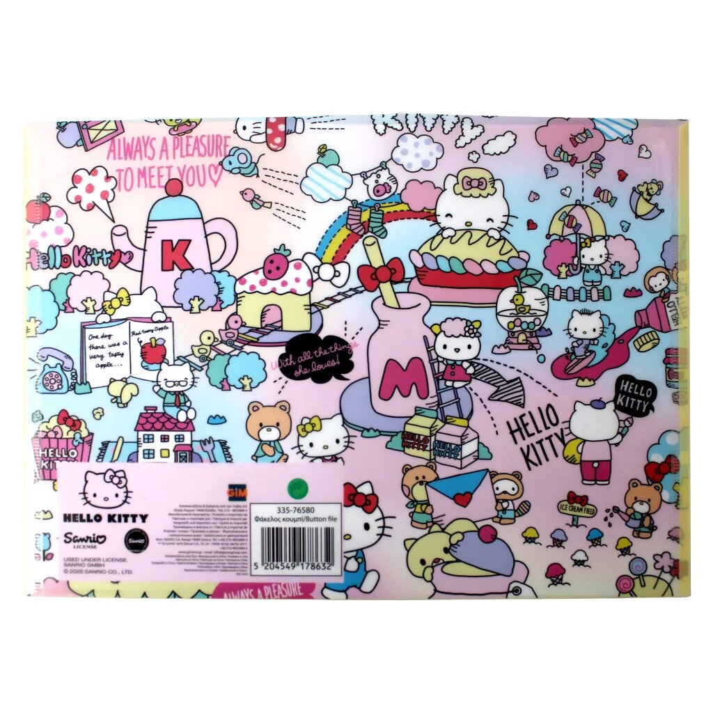Pasta em Forma de Envelope A4 Hello Kitty World 2