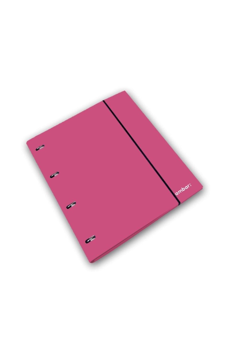Capa Ambar School A4 4 Argolas com Pautada Ambar 1