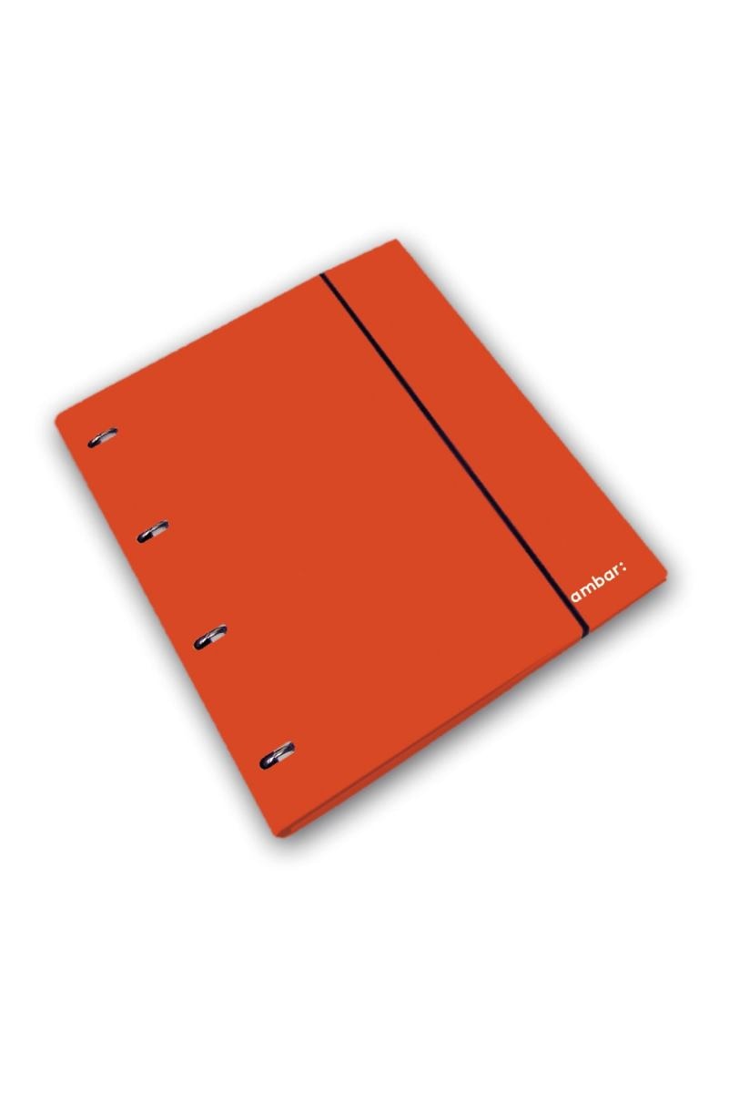Capa Ambar School A4 4 Argolas com Pautada Ambar 5