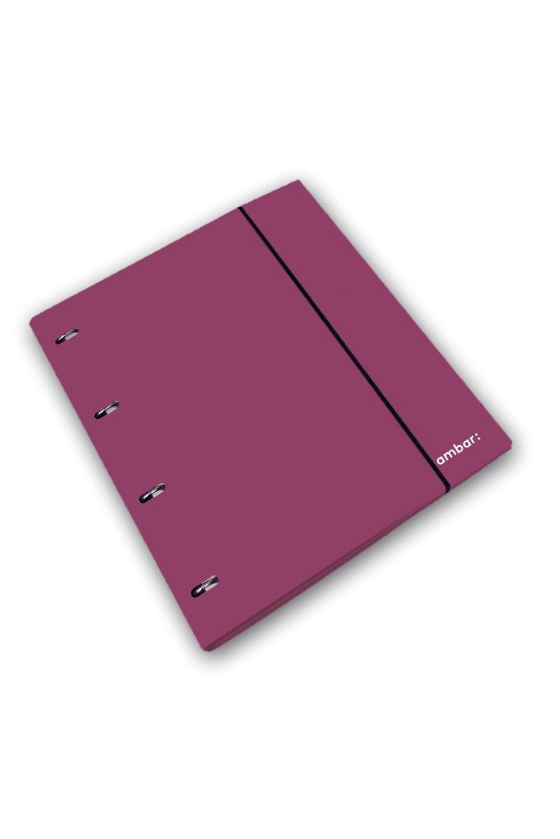 Capa Ambar School A4 4 Argolas com Pautada Ambar 6