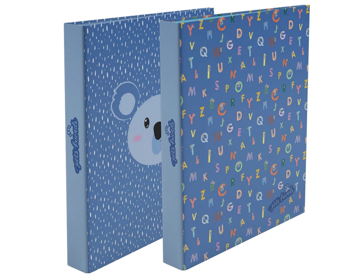Capa A4 2 Argolas Lombada Estreita School Time Boy Ambar 1