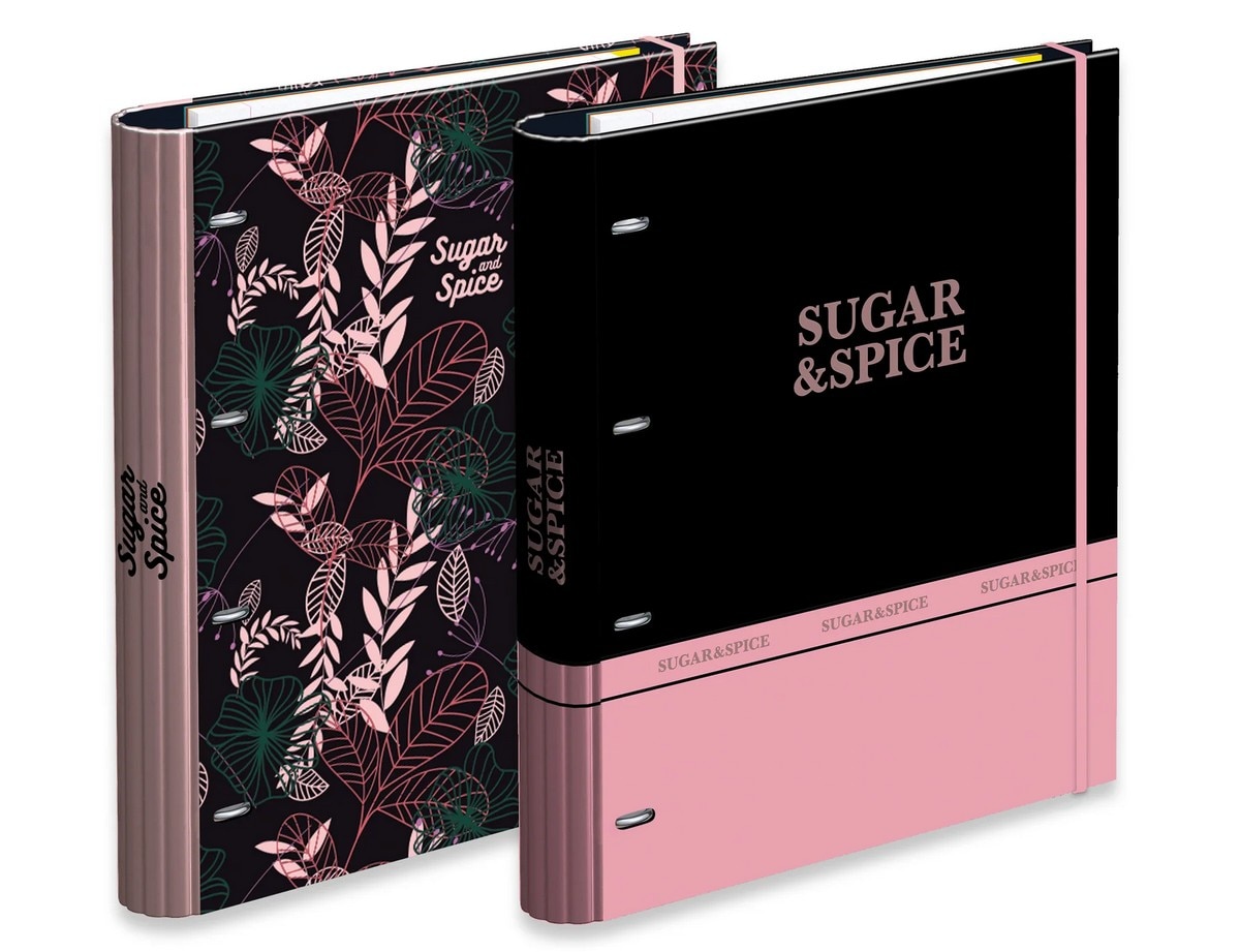 Capa A4 4 Argolas Lombada 7 Vincos Rec+Ind Sugar&Spice 24 2