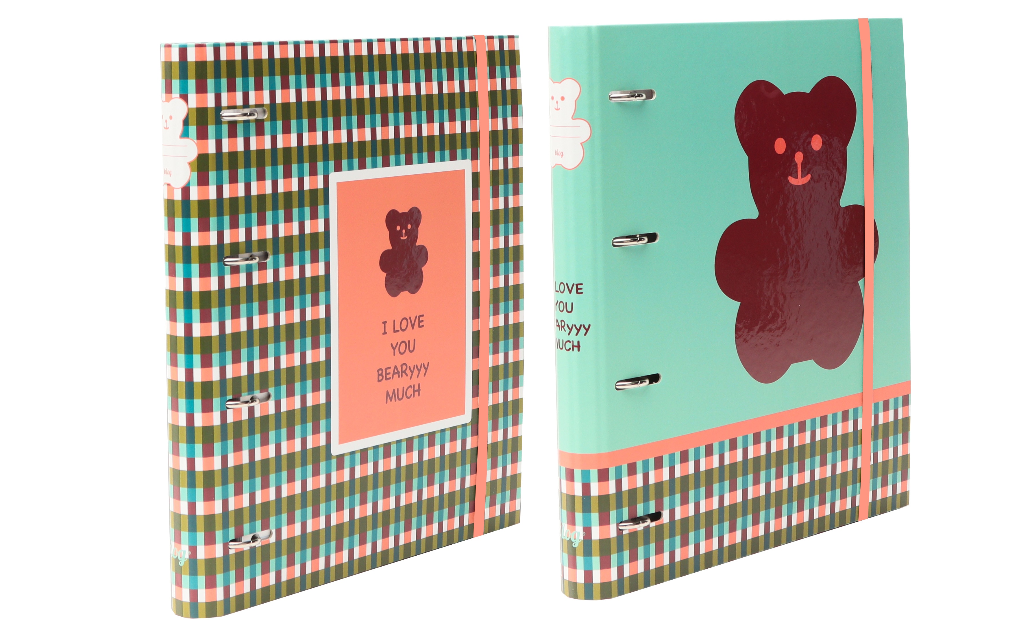 Imagem 0 de Capa A4 4 Argolas c/ Recarga Paut. c/ Separadores e Elástico B'LOG TEDDY BEAR