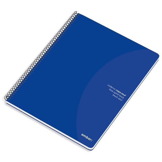 Imagem 0 de Caderno Espiral A4 Capa Azul Ambar Liso