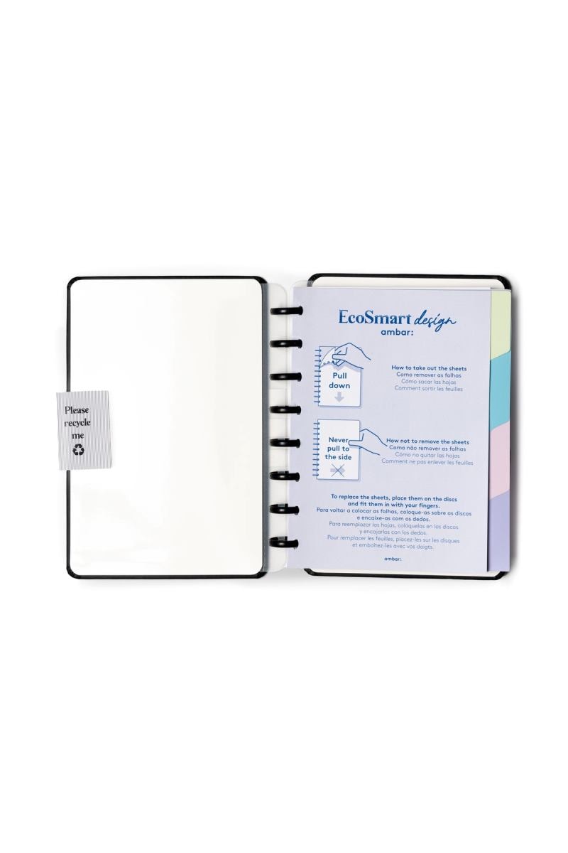 Caderno EcoSmart A5 PU Ambar Preto 2