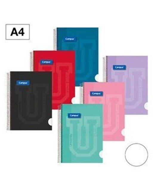 Caderno A4 em Espiral Pautado Campus 1