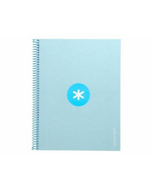 Caderno Espiral A4 Quadriculado Antartik Celeste 1