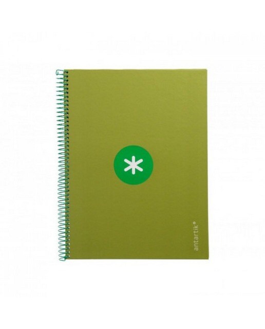 Caderno Espiral A4 Pautado Antartik Verde Verde-1