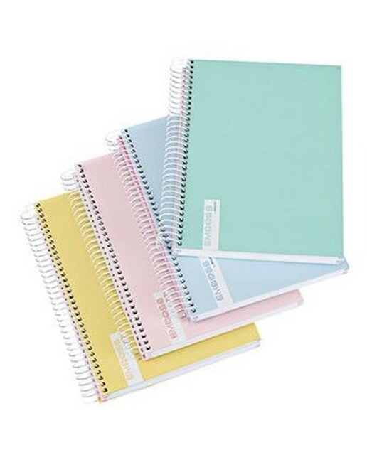 Caderno A5 Pautado Espiral Emboss Soft Colours 1