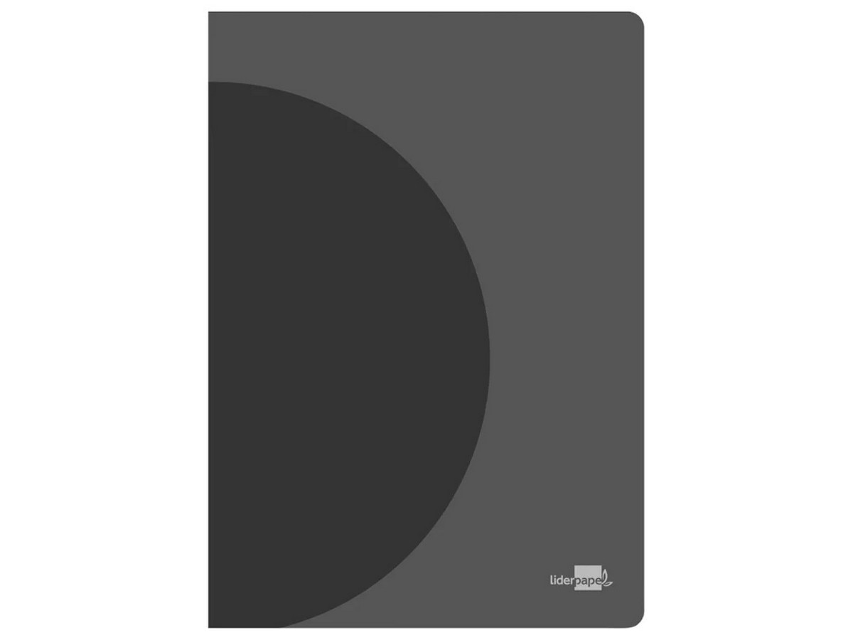 Caderno Agrafado A4 Pautado Preto Preto-1