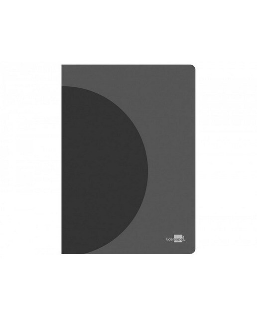 Caderno Agrafado A5 Pautado Liderpapel Preto-1
