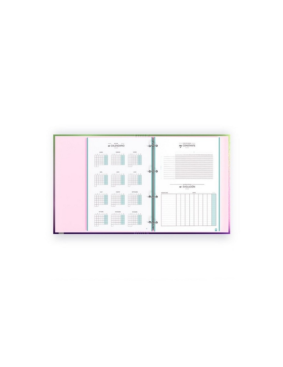 Caderno de argolas SOFT em cor-de-rosa 7