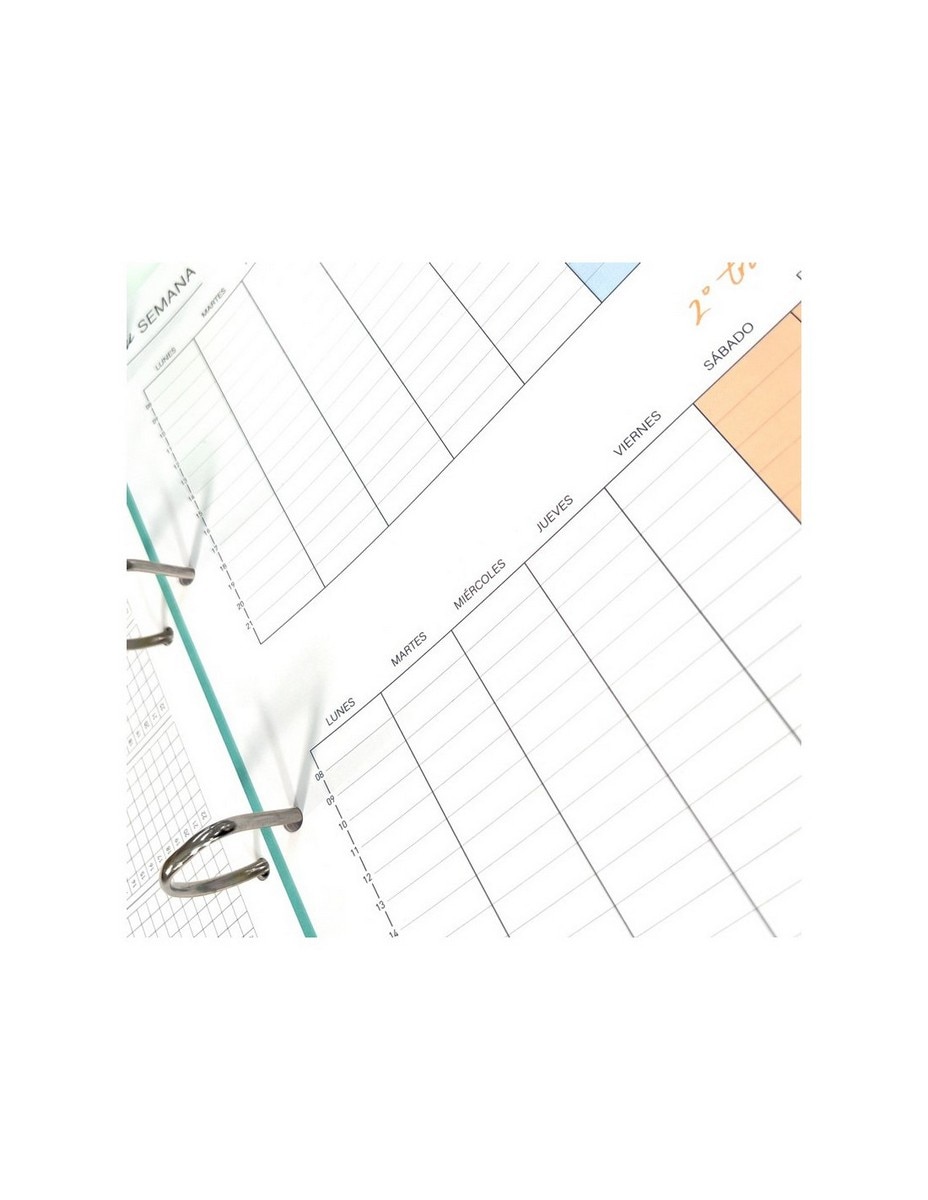 Caderno de argolas SOFT em cor-de-rosa 8