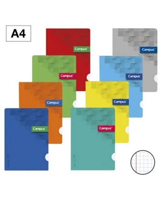 Imagem 0 de Caderno agrafado Campus A5+ Capa básica 48 folhas 90g Quadriculado