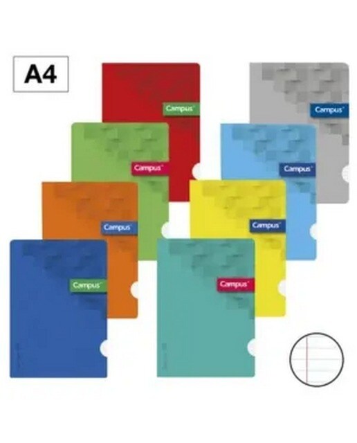 Imagem 0 de Caderno Agrafado Campus A4 Capa Plástica 48 Folhas 90G Forrado Horizontal Forrado Dupla Margem