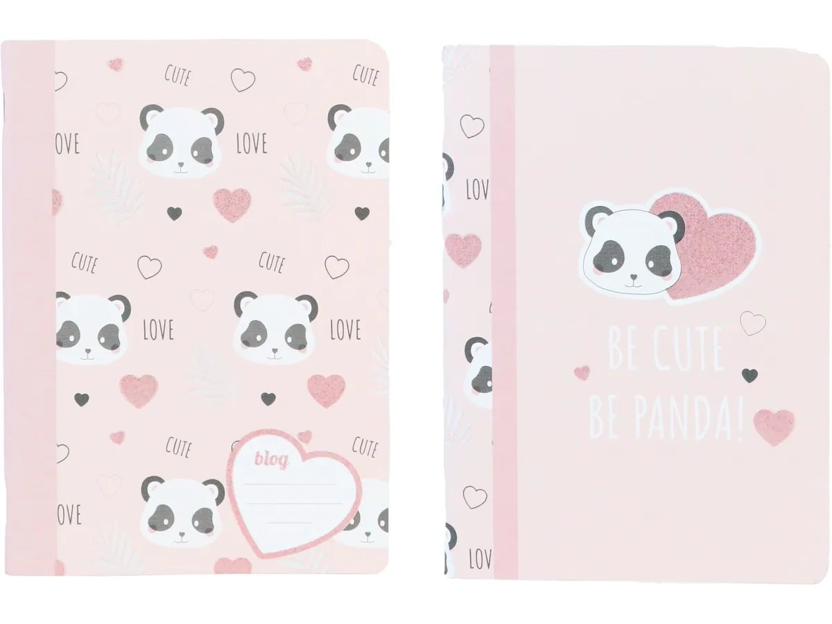 Caderno Pautado Agrafado A4 48F/90G B'LOG CUTE PANDA 1