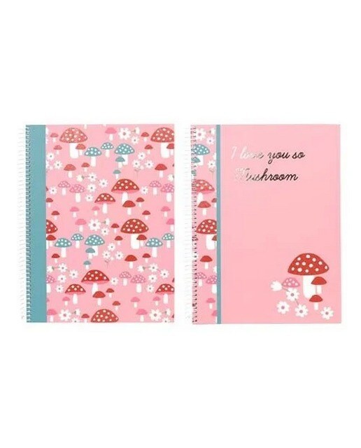 Imagem 0 de Caderno de argolas  Ancor B´LOG PINK MUSHROOMS A4  pautado