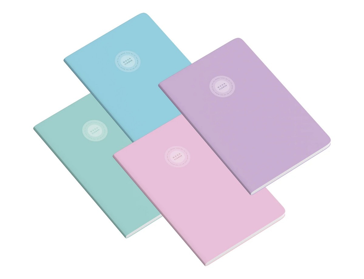 Imagem 0 de Caderno Agrafado PP A4 48F 90G Campus MoonFlower Quadriculado 24 Ambar