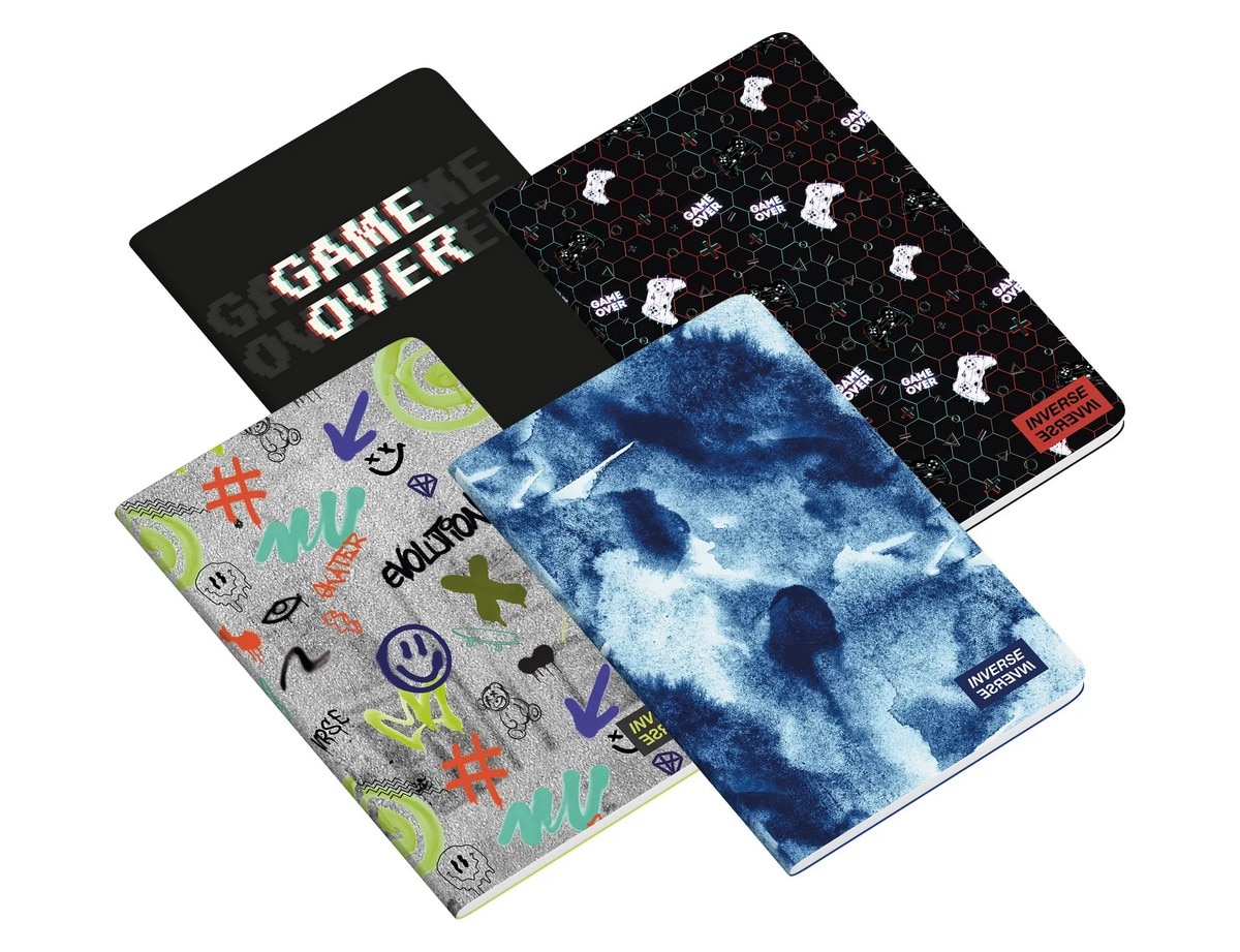 Caderno Agrafado PP A4 48F 90G Teen Inverse Pautado 24 Ambar 1