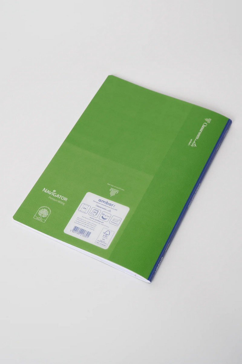 Caderno Agrafado ClassroomMates A4 PP 48F 90G Pautado Ambar 4