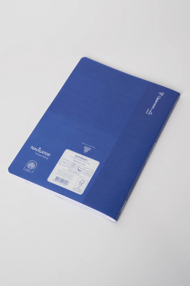 Caderno Agrafado ClassroomMates A4 PP 48F 90G Quadriculado Ambar 6