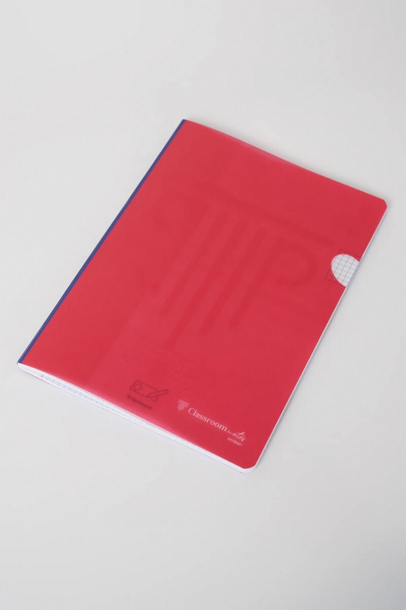 Caderno Agrafado ClassroomMates A4 PP 48F 90G Quadriculado Ambar 7