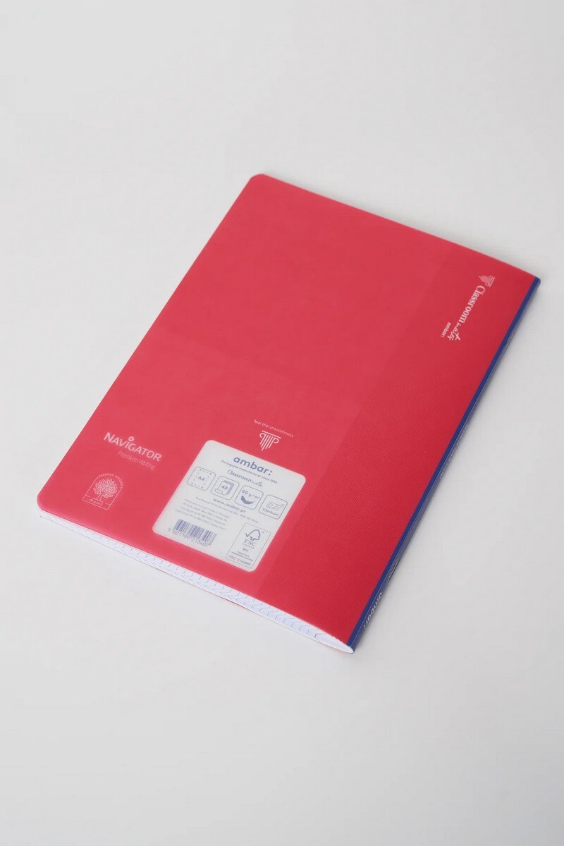 Caderno Agrafado ClassroomMates A4 PP 48F 90G Quadriculado Ambar 8