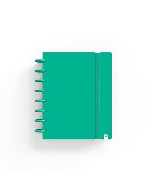Caderno Ingeniox A5 Pautado 80Folhas 100G Foam com Elástico Verde 1