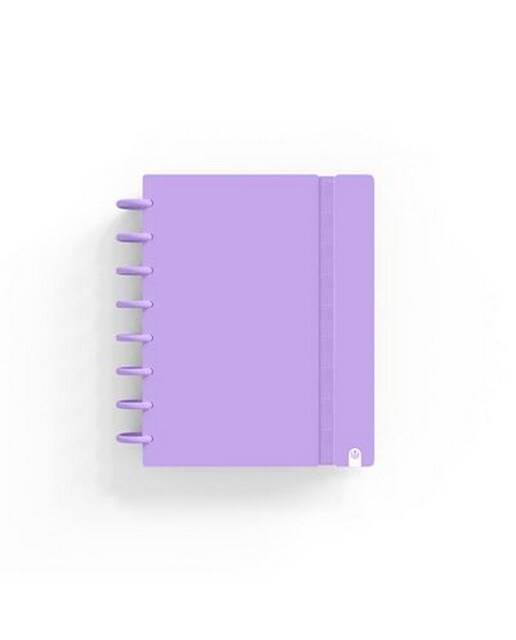 Caderno Ingeniox A5 Pautado 80Folhas 100G Foam com Elástico Malva Pastel 1