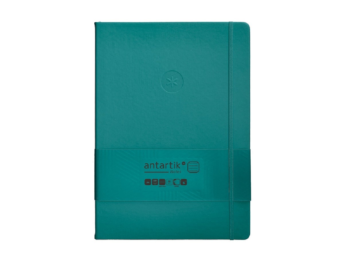 Caderno com elástico antartik capa dura A4 verde aguamarine 2