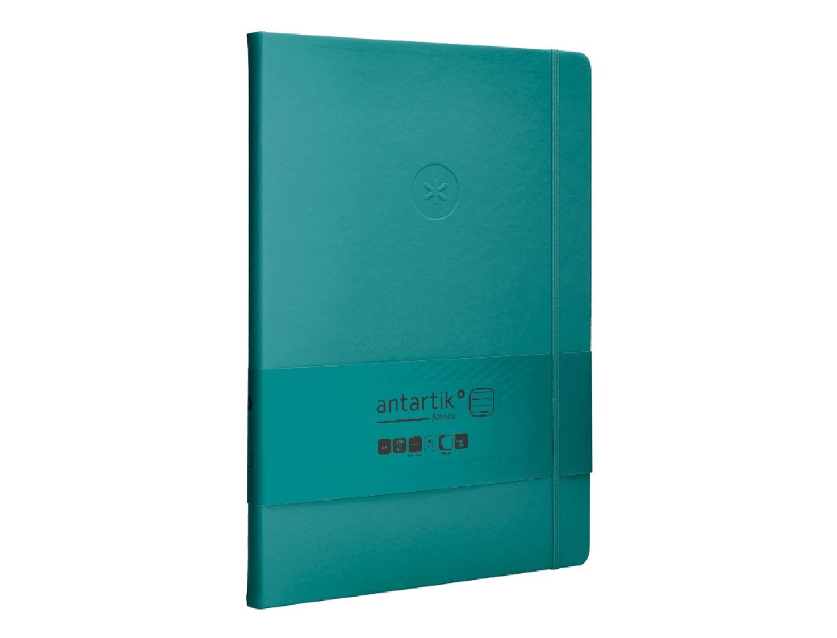 Caderno com elástico antartik capa dura A4 verde aguamarine 5