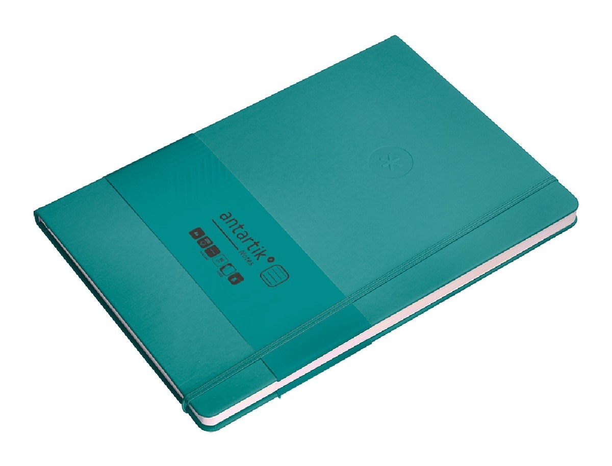 Caderno com elástico antartik capa dura A4 verde aguamarine 6