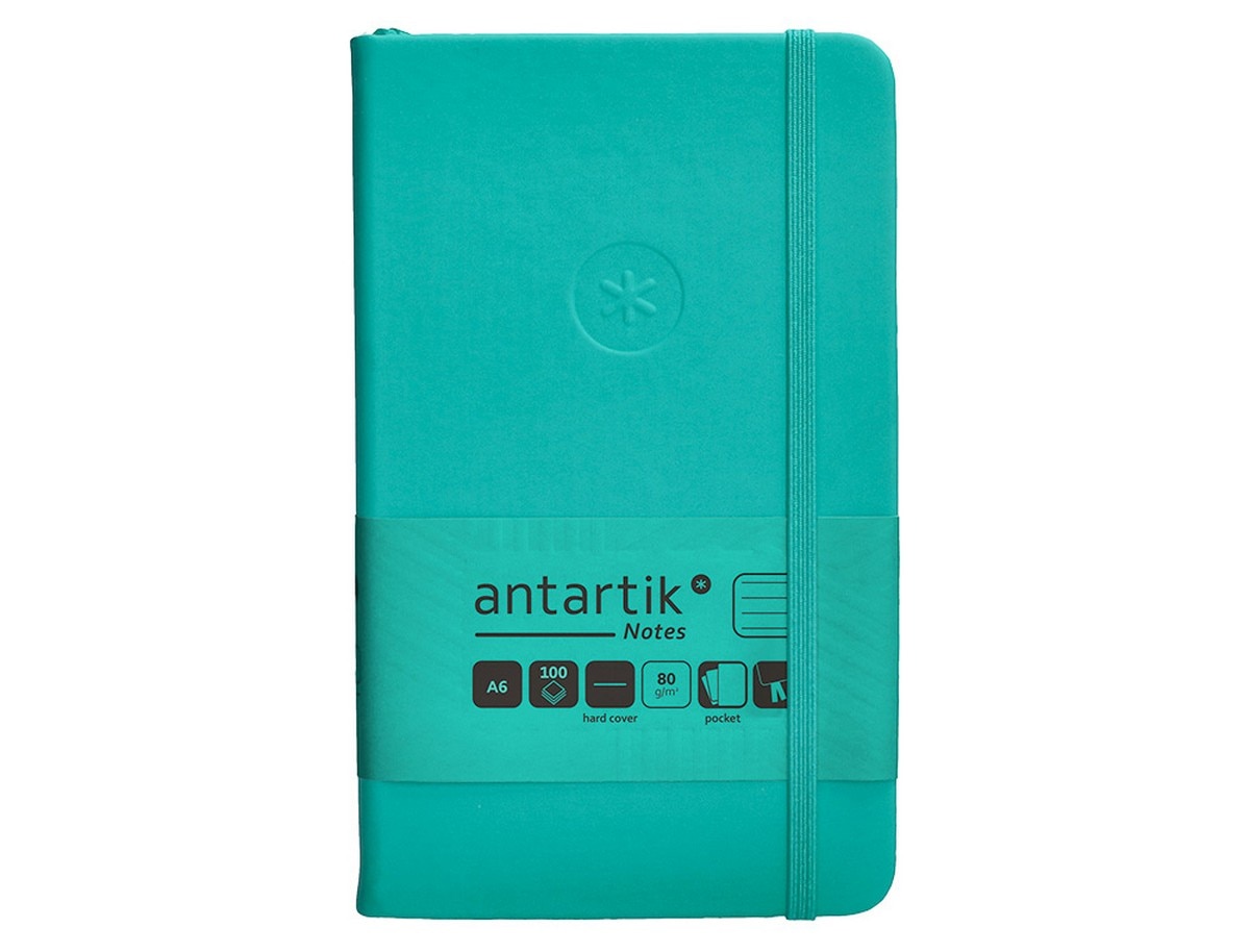 Caderno com elástico antartik notes capa dura a6 folhas Turquesa 1