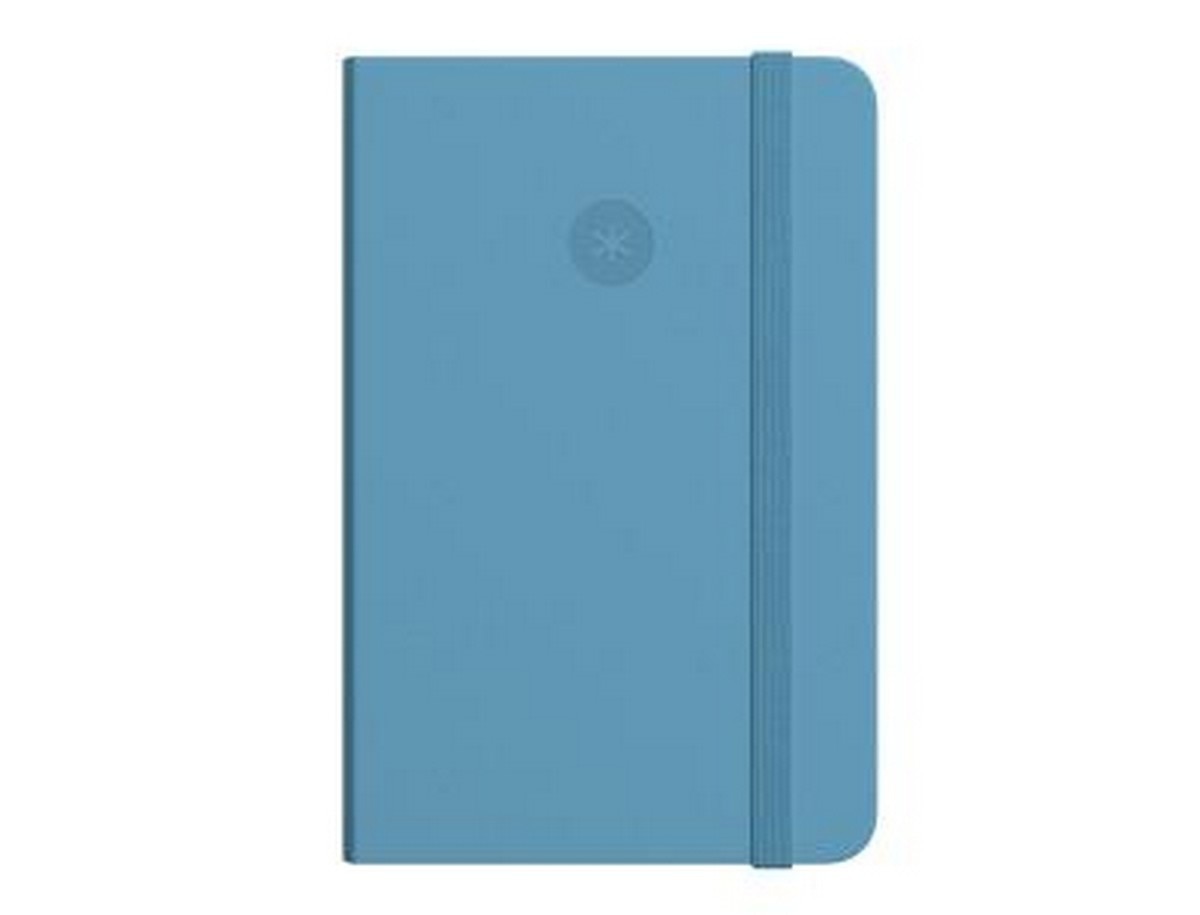 Caderno com elástico antartik notes capa dura a5 azul claro 1