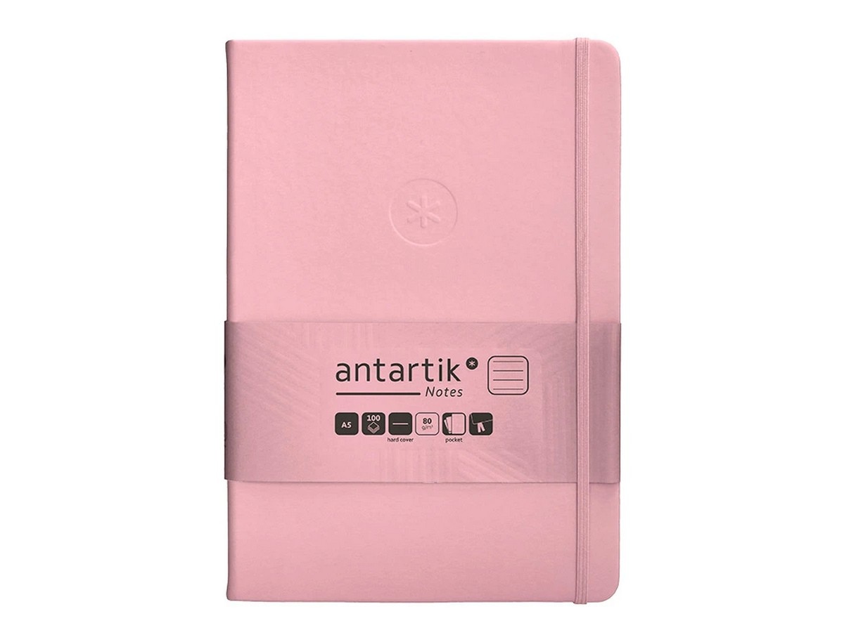 Caderno antartik notes capa dura A5 rosa pastel 1