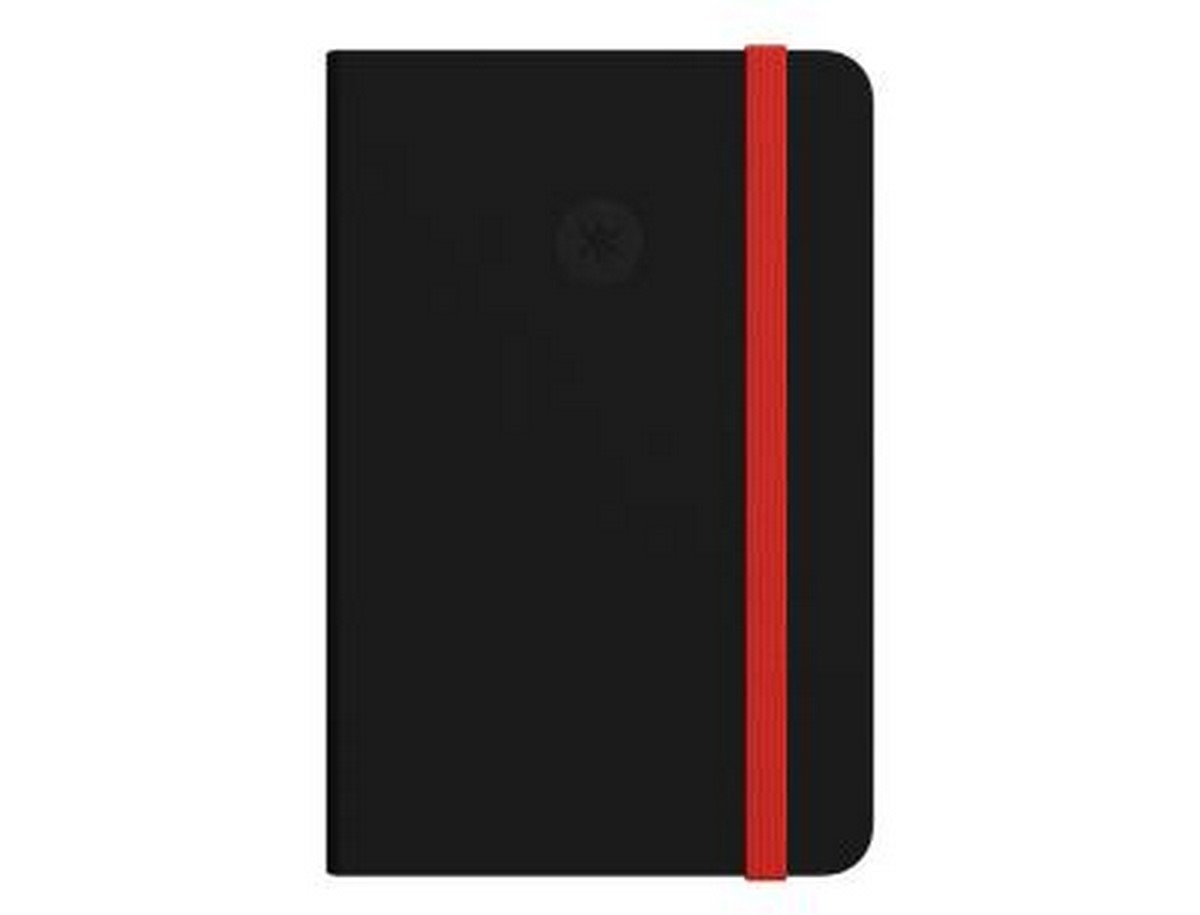 Imagem 0 de Caderno com elástico antartik notes capa dura A5  preto e vermelho