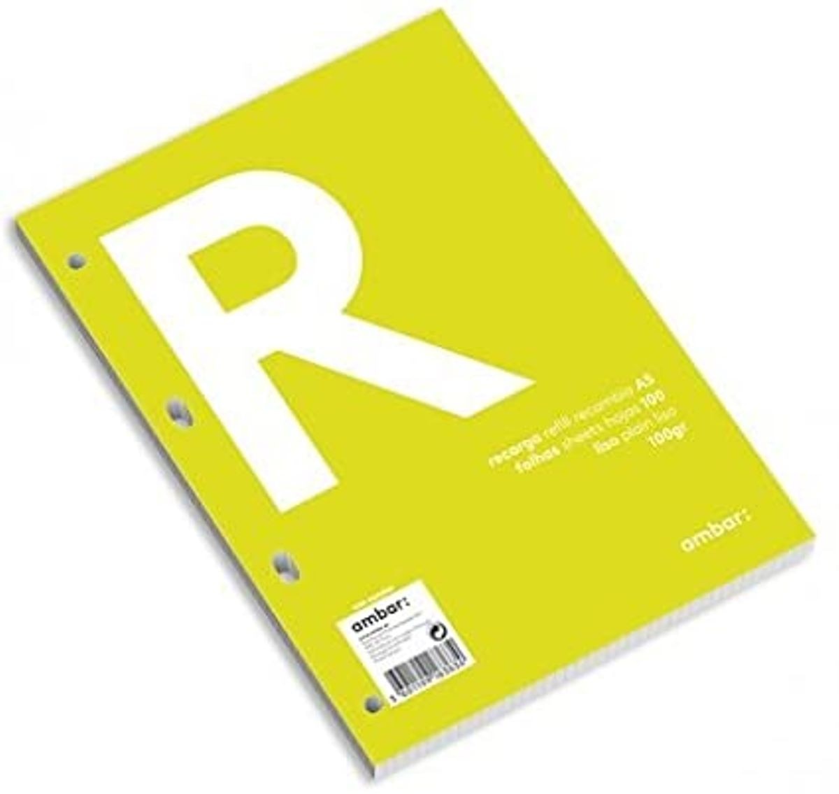 Recarga A4 100 Folhas 100 Gramas Ambar School Sem Margem 1