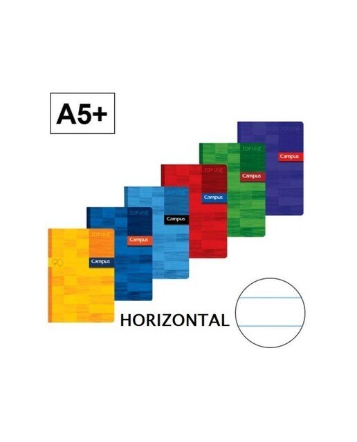 Caderno A5+ Agrafado 48 Folhas Pautado Campus 1