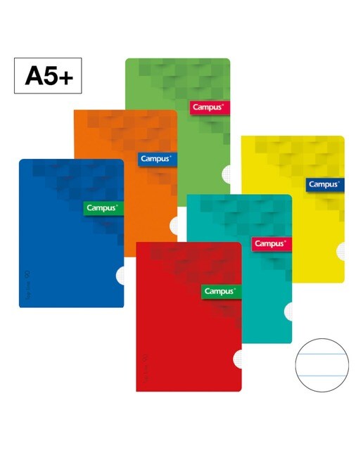 Caderno A5+ Agrafado Campus Pautado 1
