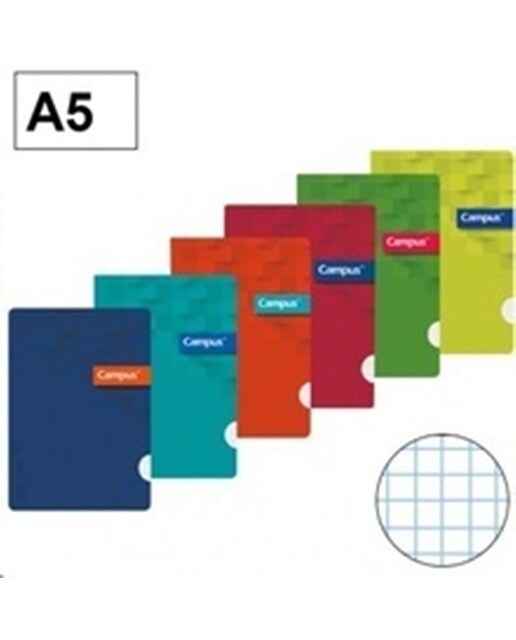 Caderno A5+ Quadriculado 48 Folhas Campus 1