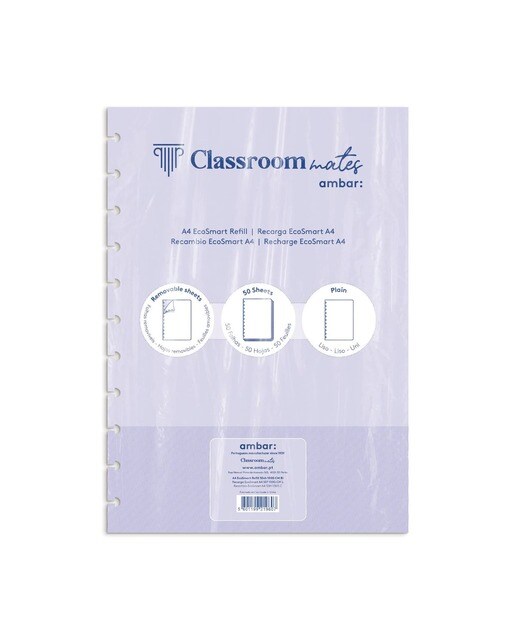 Recarga Caderno Ecosmart Ambar Liso A4 50 Folhas 1