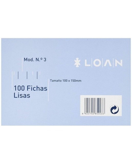 Conjunto de 100 Folhas Lisas 100x150mm Loan 1