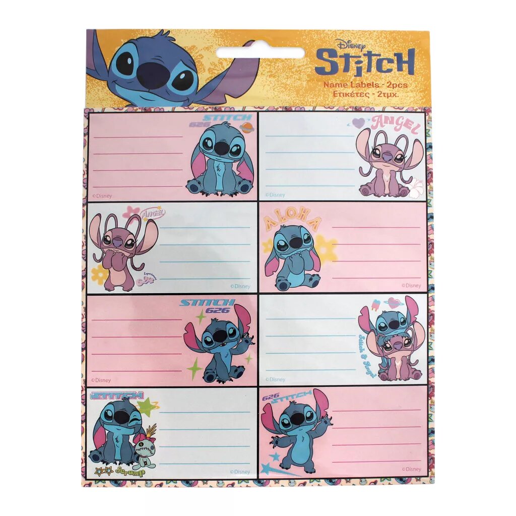 Imagem 0 de Etiquetas Identificadoras  Lilo and Stitch Pack 16uni