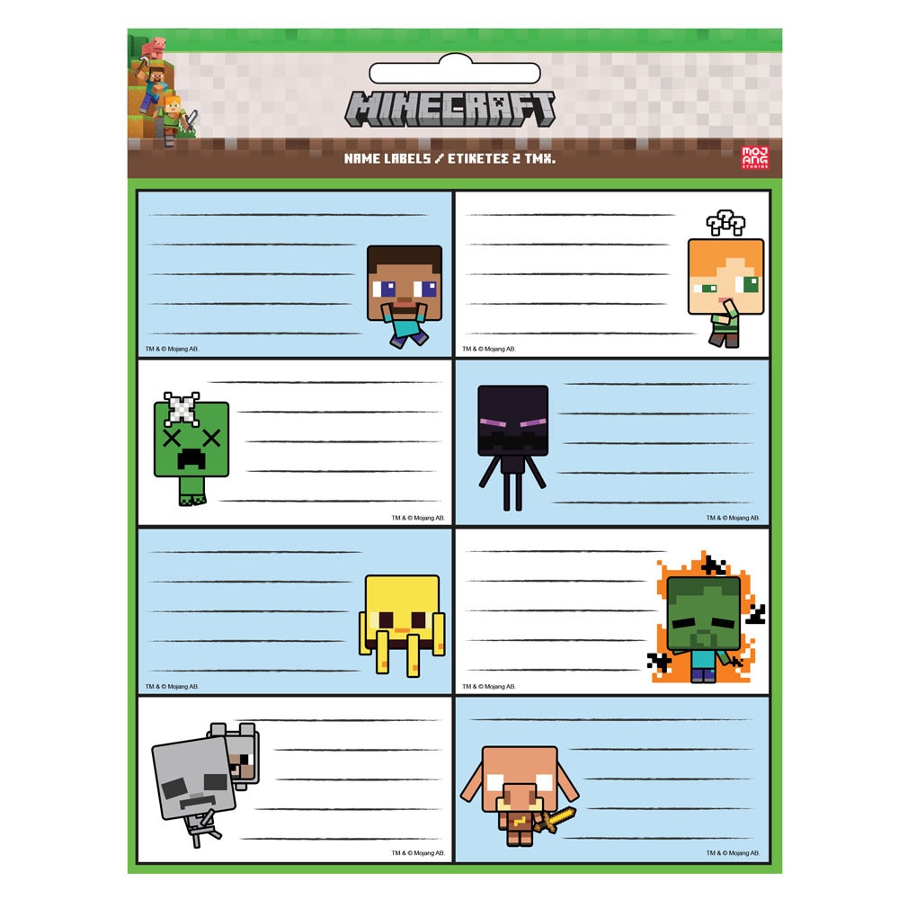 Imagem 0 de Etiquetas Identificadoras Minecraft Pack 16uni
